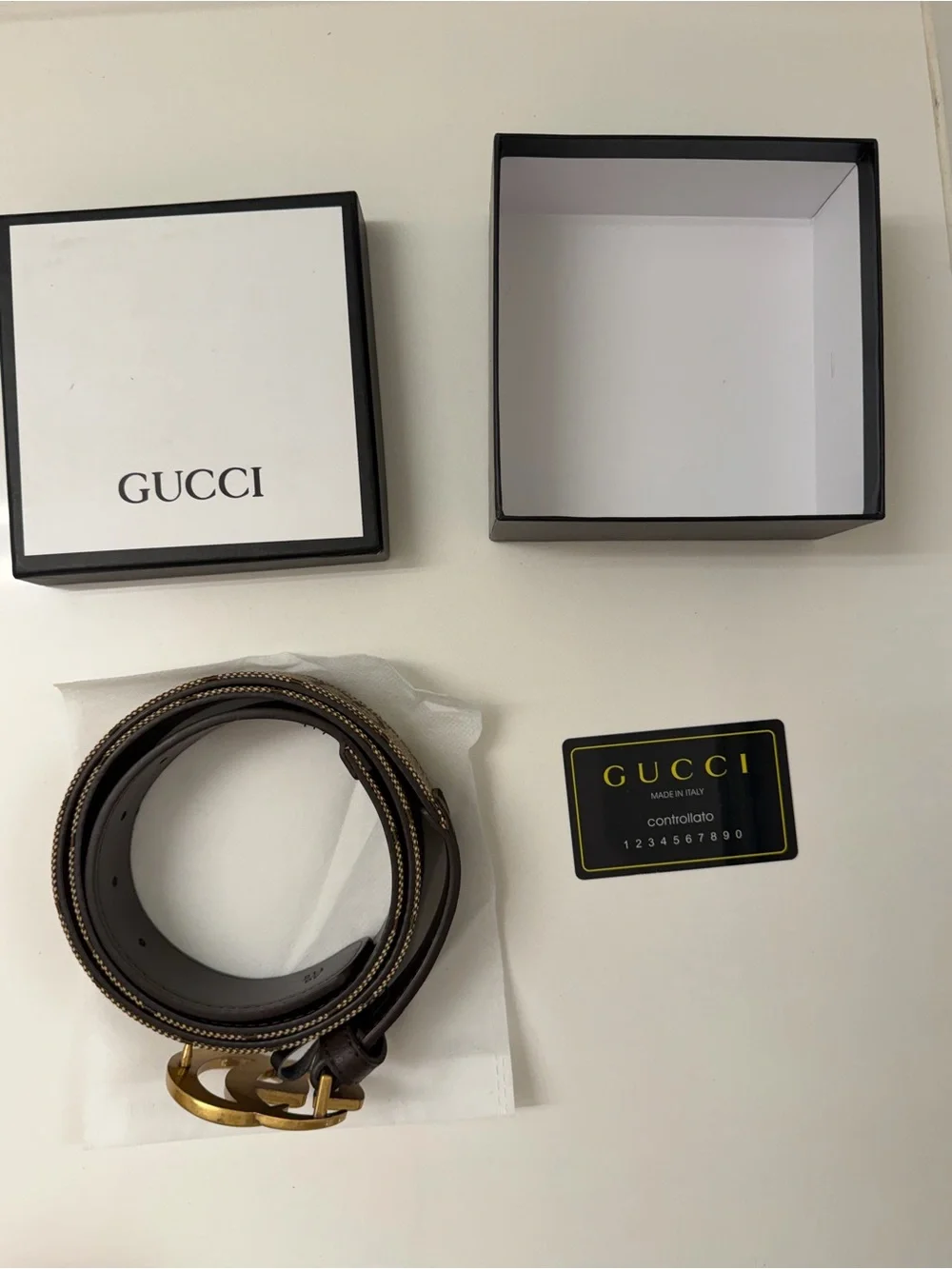 Gucci GG Canvas Double G Belt – Brown/Beige